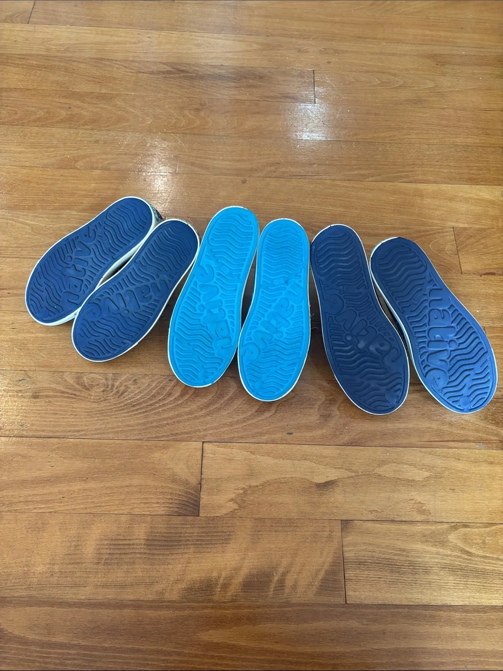 Native Jefferson Boys Shoes Bundle of 3, Navy, Blue, and Star Print